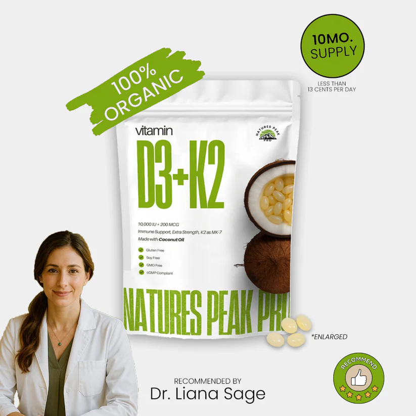 Nature's Peak Pro D3+K2 — Recommended by Dr. Liana Sage